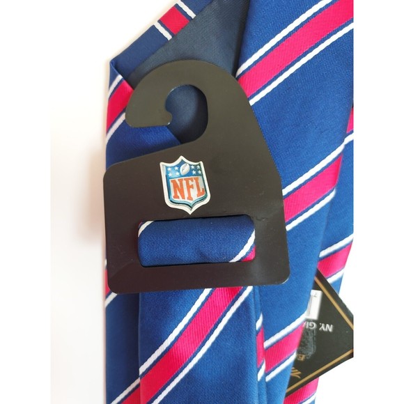 NWT New York Giants NFL Red White & Blue Striped Tie By Eagles Wings - Picture 7 of 7